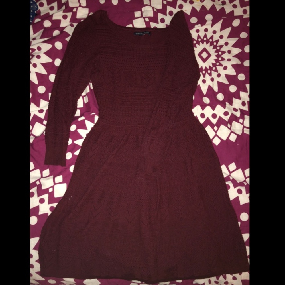 Knit maroon dress